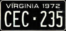 Vintage 1972 Virginia License Plate - Crafting Birthday MANCAVE slf picture