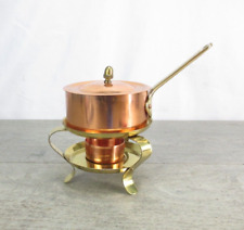 Portugal Vintage Mini Copper Coated Sauce Pan with Stand / Tea Light Warmer picture