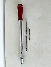 VINTAGE STANLEY YANKEE 131A SCREWDRIVER W/ 3 ATTACHMENTS WORKS GREAT  CLEAN picture