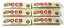 6 Packs OCB Organic King Size Slim Hemp Unbleached Cigarette Rolling Papers picture