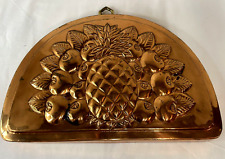 Large Vintage Copper Mold Pineapple & Fruit French Country English Cottage picture