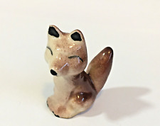 Vintage ceramic miniature fox 1 3/4