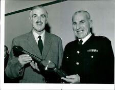 Chief Supt. H. Honeywood and P.C. Edwin Brock. - Vintage Photograph 1993825 picture