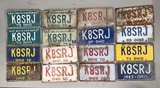 16 VINTAGE OHIO Custom LICENSE PLATES - PAIRS AND SINGLES, 1963 - 1974, #K8SRJ picture