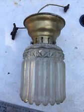 Vintage Harmony House Heavy Pressed Glass Ceiling Light Fixture 8” Tall Hall picture