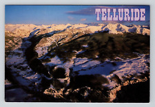 Postcard 4x6 Telluride Colorado Ski Area Resort Snow Aerial Mountain Nature CO picture