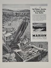 1942 Marion Steam Shovel Company Fortune WW2 Print Ad Q2 Quarries Pearl Harbor picture