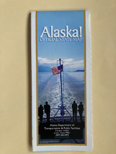 BEAUTIFUL ALASKA STATE MAP NATIONAL PARKS HISTORY VACATION PLANNER TRIP GUIDE picture