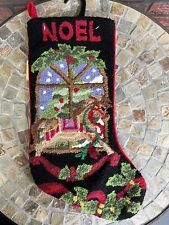 NWT Noel Wool Velvet Stocking Rocking Horse Christmas Hanging 2004 New picture
