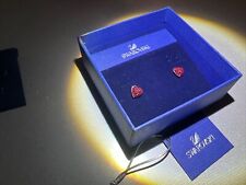 signed Swarovski~Heart Truth~ Red Crystal Earrings~ small pierced~NIB~ Classic picture