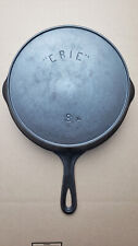 Antique Erie Pre Griswold No #8 A Cast Iron Skillet Pan Heat Ring USA Vtg HTF  picture