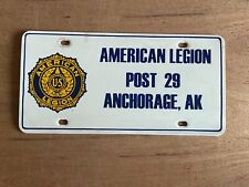 American Legion License Plate Anchorage Alaska Post 29 Vintage Plastic picture