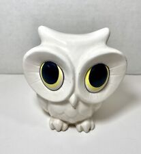 Vintage Owl Planter Anthropomorphic Big Eyes Kitchy Kitch Retro Boho picture