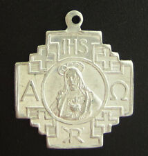 Vintage Jerusalem Cross Aluminum Medal Religious Holy Catholic picture