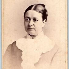 c1870s Newton, NJ Old Lady CdV Photo Card Townley's Gallery Antique Woman H4 picture