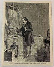 1876 magazine engraving ~ LOUIS DAGUERRE making his discovery picture
