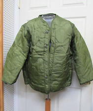 US M65 Field Jacket Liner Nylon Cold Weather Coat Liner Large 1988 New Old Stock picture