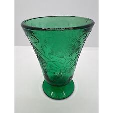 Vintage Hazel Atlas Repo Green Florentine depression glass tumbler 1940s picture