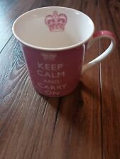Keep Calm And Carry On Pink Mug Cup Classic England British Creative 