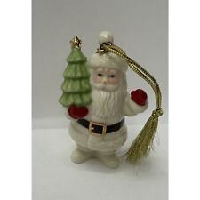 Lenox Very Merry Santa Claus With Tree Ornament Porcelain 3