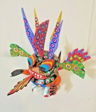 Alebrije Oaxaca Loco Frog 6x6 Wood Carving Handmade Mexican Fork Art VARIATION picture