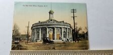 Antique 1908 COLORED POSTCARD New Post Office Street Scene KINGSTON NEW YORK B3 picture