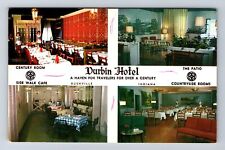 Rushville IN-Indiana, Historic Durbin Hotel, Advertising Vintage Postcard picture