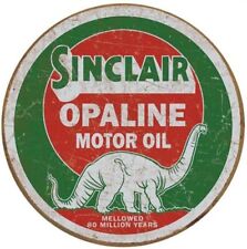 Sinclair Opaline Motor Oil Novelty Metal 12 in Circular Sign picture
