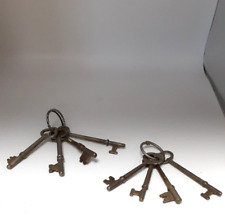 Antique Skeleton Keys Lot of 8 Barrel Architectural Mixed Authentic picture