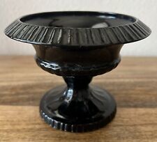 Two’s Company Black Amethyst Glass Pedestal Vase  picture