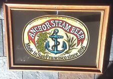 Anchor Steam Beer Brewing San Francisco CA 1896 Mirror Sign Copyright 1968 picture