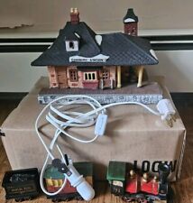 Department 56 Dickens Village Chadbury Station Building & Trains -  picture