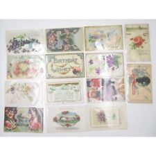 Lot of 14 Vtg Happy Birthday, Best Wishes Postcard (G2) picture