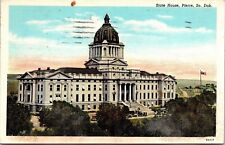 State House Pierre SD South Dakota Sunset WB Postcard PM Pierre SC Cancel WOB picture