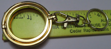 Alcoholics Anonymous AA NA Keychain medallion key ring gold Coin Token Holder picture