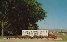 Postcard CO Fort Collins Colorado State University Sign Chrome Vintage PC J456 picture