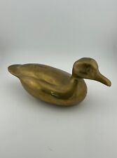 Vintage Brass Duck Large 10” Long picture