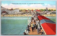 Postcard Looking West From The Pier, Old Orchard Beach, Maine Unposted picture