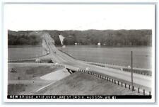 c1940's New Bridge View Over Lake St. Croix Hudson WI RPPC Photo Postcard picture
