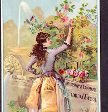 Florida Water © 1886 Perfume Murray & Lanmans Bottle NY Ad Victorian Trade Card picture