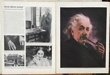1938 two page magazine feature - Einstein Simplifies Relativity, color photo picture
