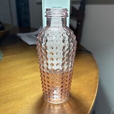 Vintage 1970's DPS Lardots Glass Hobnail Bubble Bottle Pink 8