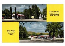 Linen postcard - Alamo Courts, Alamogordo, New Mexico. motel picture