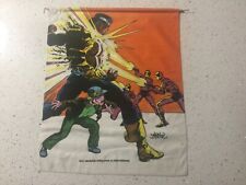 Marvel Banner SCROLL Very Rare  1985 MARVEL HEROES AND VILLAINS MCU 18x15” picture