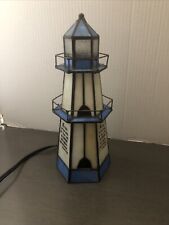 Lighthouse Stained Glass Lamp Night Light BIBLE Verse 2 Samuel 22:29 Beautiful picture