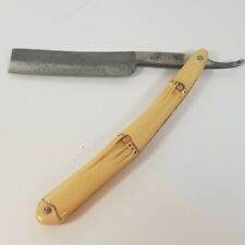 Antique WINDSOR CUTLERY Straight Razor Germany Extra Hollow Ground Bamboo Handle picture