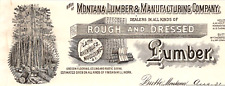 1895 Montana Lumber & Manufacturing Company Rough & Dressed Lumber BUTTE MT picture