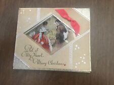 Vintage 1930's-1940's Christmas Card Victorian Couple - Rust Craft picture