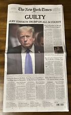 NEW YORK TIMES NEWSPAPER - TRUMP GUILTY - MAY 31, 2024 BRAND NEW - DONALD - NY picture