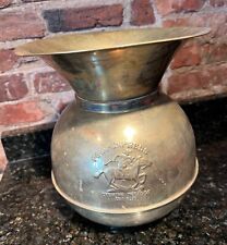 Vintage Antique Brass Embossed PONY EXPRESS Cut Plug Chewing Tobacco Spittoon picture